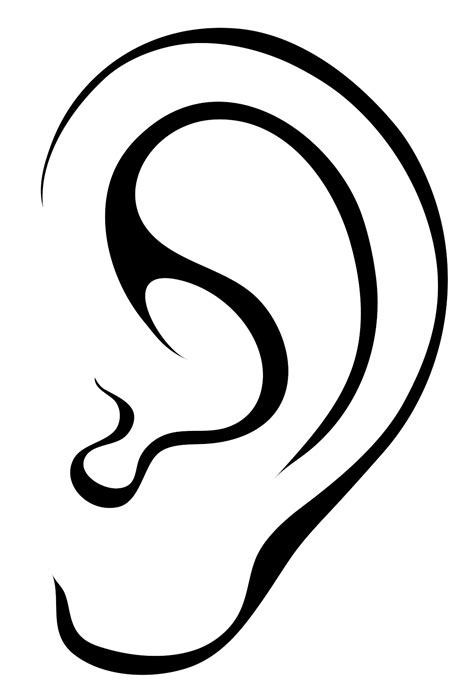 ear piercing clip art|ear clip art black and white.